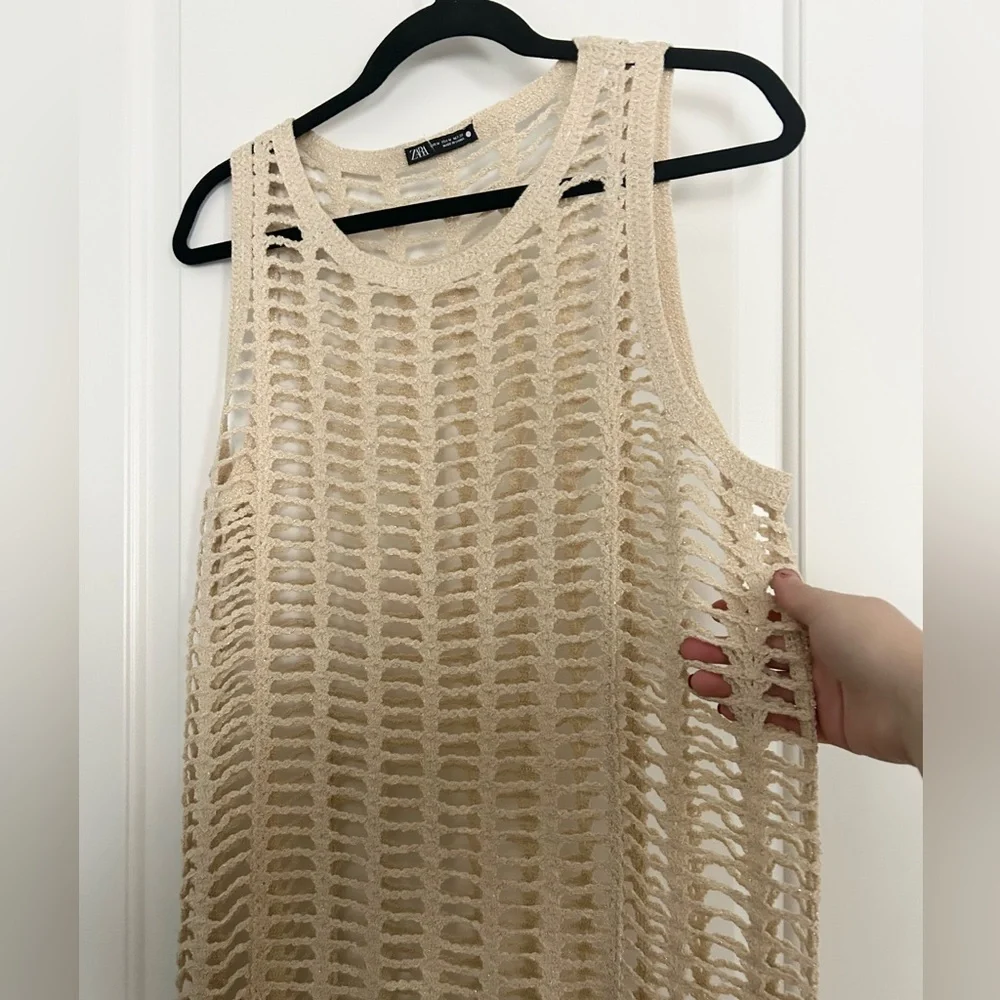 Zara Crochet Knit Swim Cover Up - Picture 6 of 8